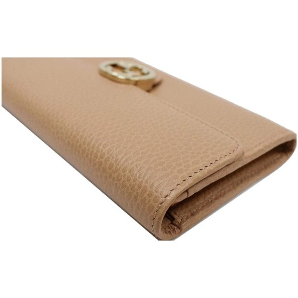 Gucci Beige Leather Continental Wallet – Gold GG Logo (Never Used) - Picture 3 of 5